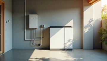 A standalone battery system in a garage energy hub