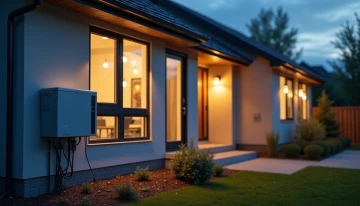 A home with both battery backup and generator for power outages