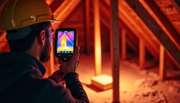 Infrared inspection of an older home's attic