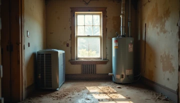 Heat pump and furnace units in an old drafty home